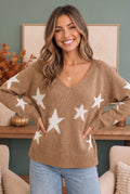Reach For The Stars V Neck Sweater