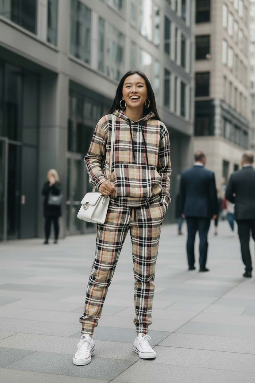 The Urban Heritage Plaid Hoodie & Jogger Set