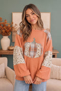 Pumpkin Patch Pretty Waffle Knit Top