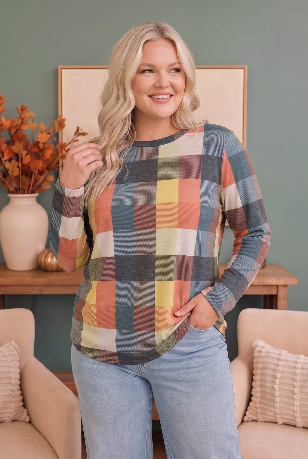 Check Those Boxes Long Sleeve Top
