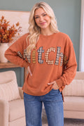 Witchy Plaid Patch Sweatshirt
