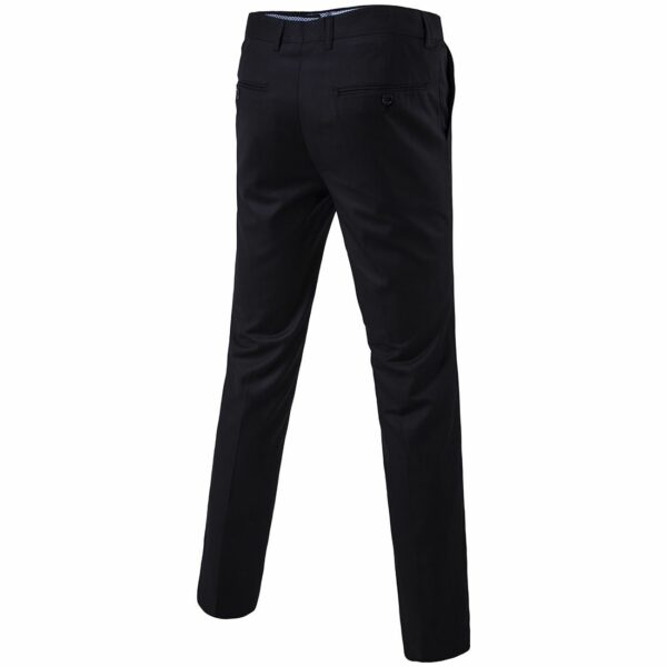 Mens Classic Slim Fit Stretch Flat Front Slacks Dress Pants - Image 21