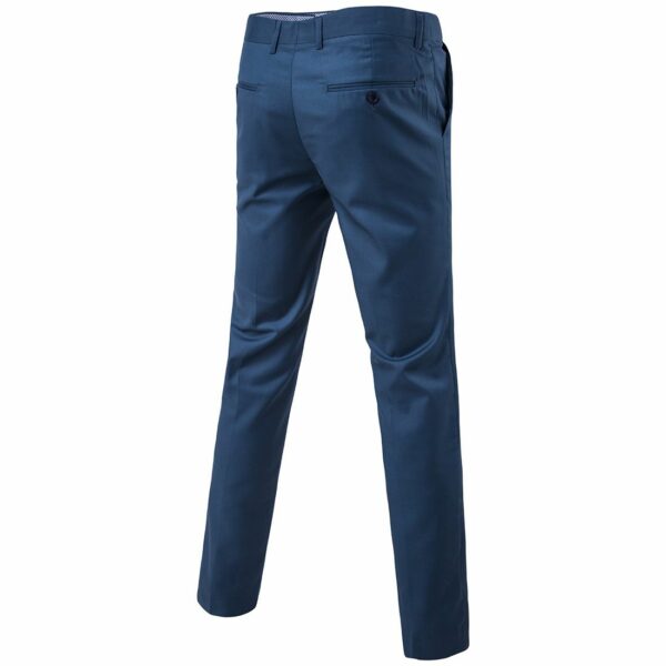 Mens Classic Slim Fit Stretch Flat Front Slacks Dress Pants - Image 39