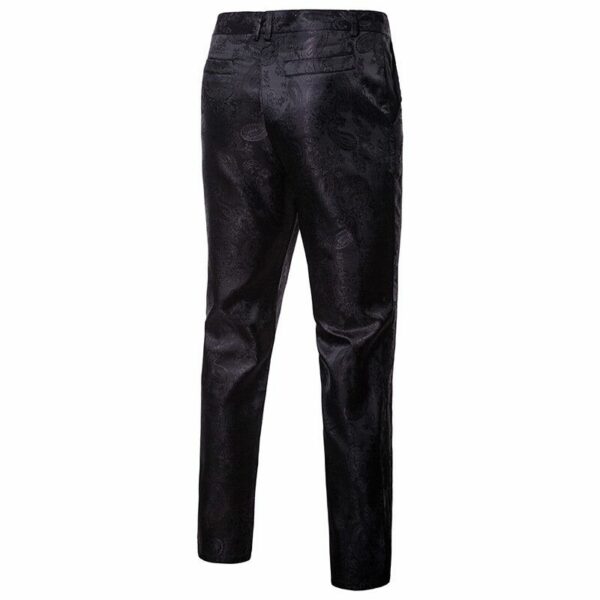 Paisley Floral Dress Suit Pants Straight Leg Trousers - Image 35
