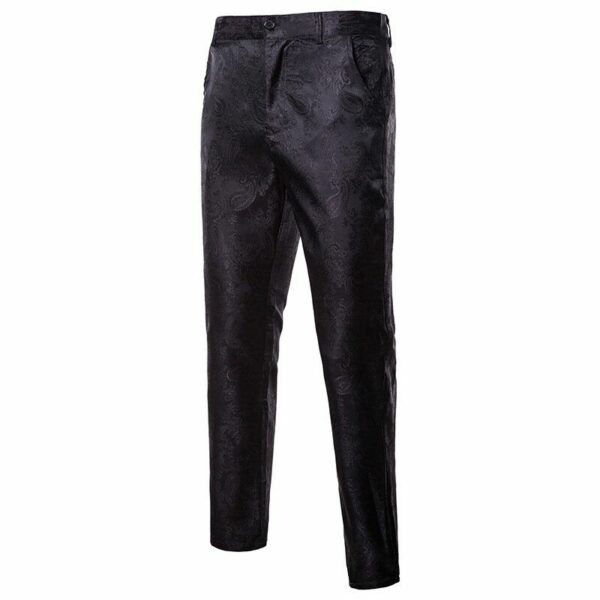 Paisley Floral Dress Suit Pants Straight Leg Trousers - Image 32