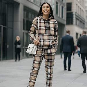 The "Urban Heritage" Plaid Hoodie & Jogger Set